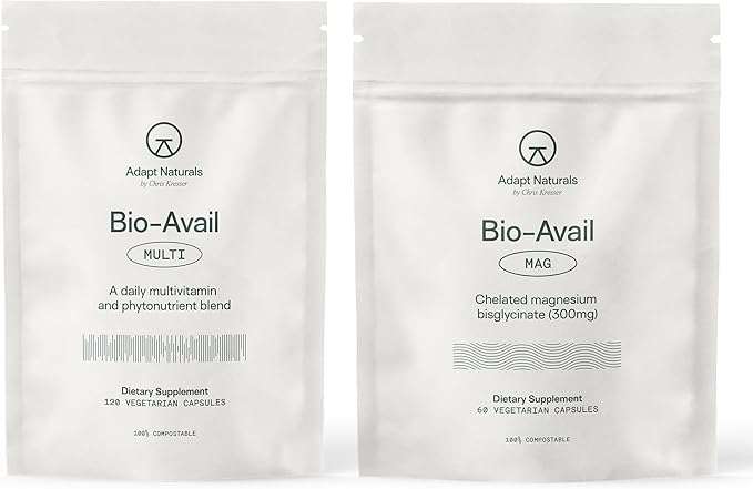 Adapt Naturals Daily Wellness Bundle – Bio-Avail Multivitamin &amp Magnesium Glycinate Supplement for Men &amp Women – 30-Day Supply