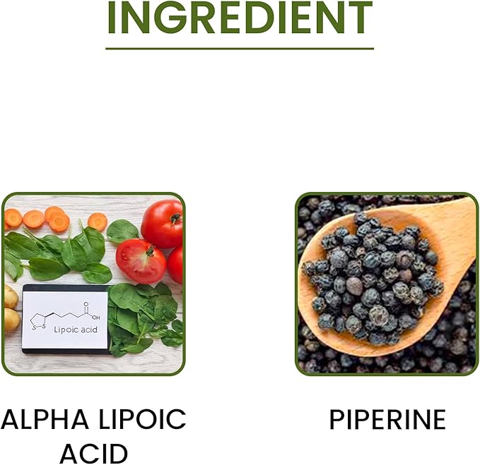Green Organic Supplements' Alpha Lipoic Acid Complex ALA 90 VCaps Alpha Lipoic Acid Capsules (Pack of 3)