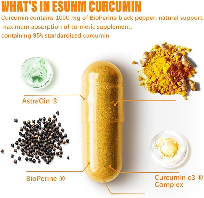 CURALIVA - Curcumin Phytosome 1000 mg - Clinically Studied High Absorption Curcumin Complex - Supports Health in Joints GI Tract LiverMuscles &amp Immune Health Support - 120 Capsules - 60 Serving