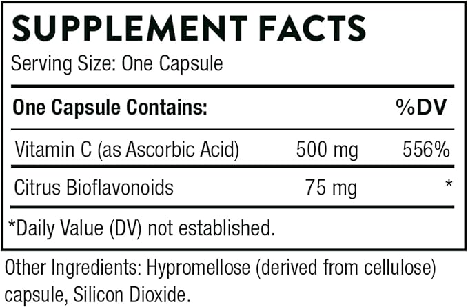 THORNE - Essential Vitamins Bundle: Vitamin C &amp D-5000 Complex - Immune Bone Health and Energy Support - 60 to 90 Servings