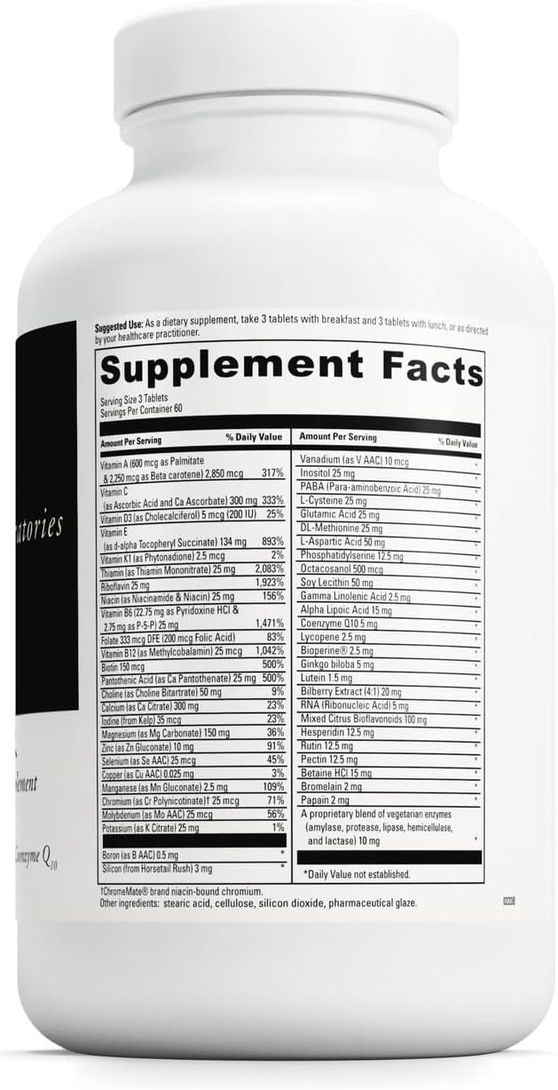 DAVINCI Labs Spectra Senior - Dietary Supplement for Cardiovascular Ocular and Antioxidant Support - with Vitamins Minerals Coenzyme Q10 Ginkgo Biloba Bilberry Extract and More - 180 Capsules