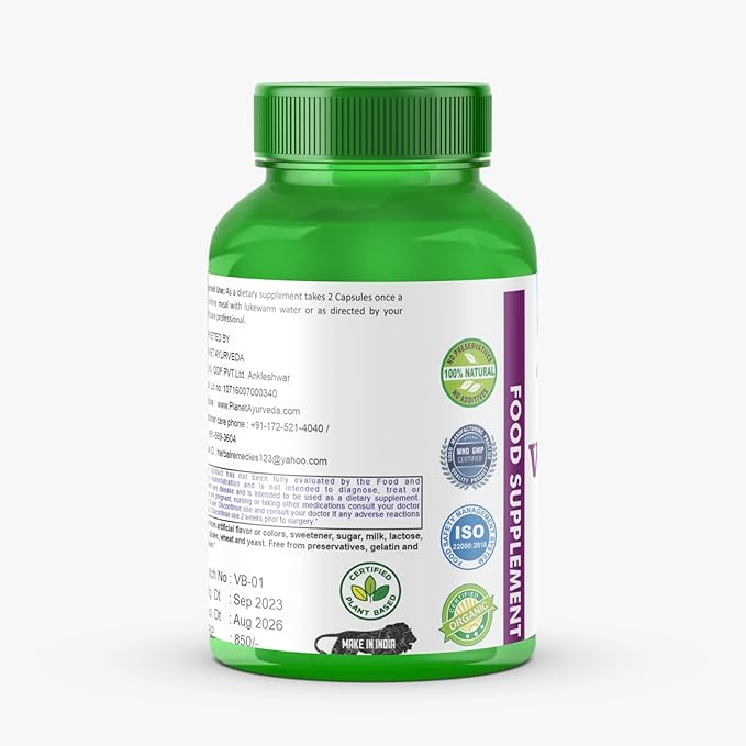 Planet Ayurveda Plant Based Vitamin D3 Organic Healthy Bones Immunity Mood for Women Men Children 60 CT (30-60 Days) (Pack of 1)