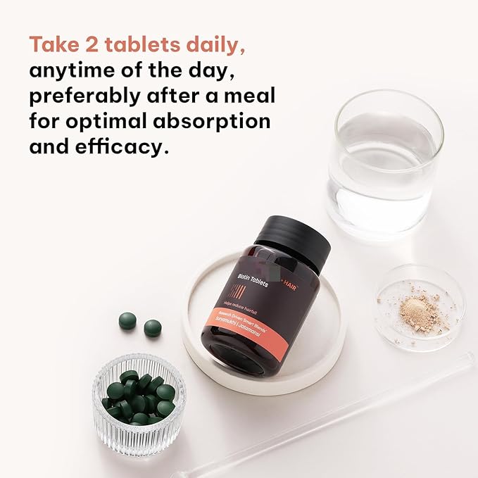 Biotin (90 Tablets) | Supplement for Hair Growth Strong Hair and Glowing Skin Fights Nail Brittleness