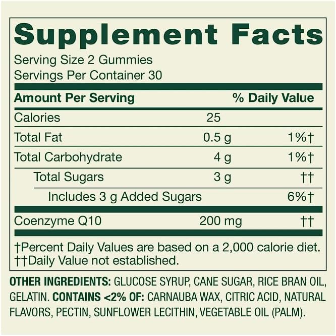 Spring Valley CoQ10 Adult Gummies 200 mg 60 Count + Daily Supplement Tracker Sticker