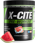 ATHLEAN-X X-CITE Pre-Workout Supplement - Boost Energy Endurance and Focus with Natural Ingredients - Jolly Watermelon Pucker