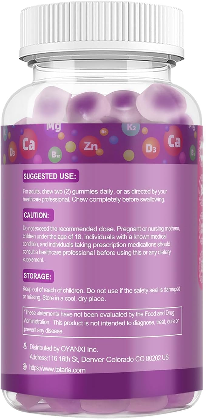 Sugar Free Calcium Magnesium Zinc &amp Womens Multivitamin Gummies Bundle