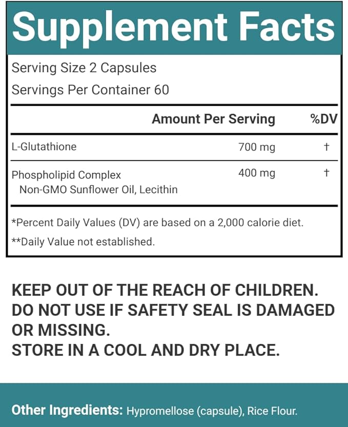Liposomal Glutathione 1110 mg 120 Capsules Vegan 100% Vegetarian Non-GMO &amp Gluten Free - 3 Packs