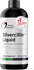 Designs for Health - Silvercillin Liquid 15ppm Non-Toxic Form of Silver - Non-GMO GI + Immune Support Supplement (95 Servings / 16oz)
