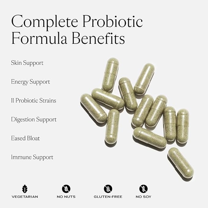 SAKARA Complete Probiotic - Prebiotics and Probiotics for Women Digestive Health Supplements Supports Bloating Immune System &amp Skin Radiance Gut Health for Women with 3 Billion CFU's - 180 Caps