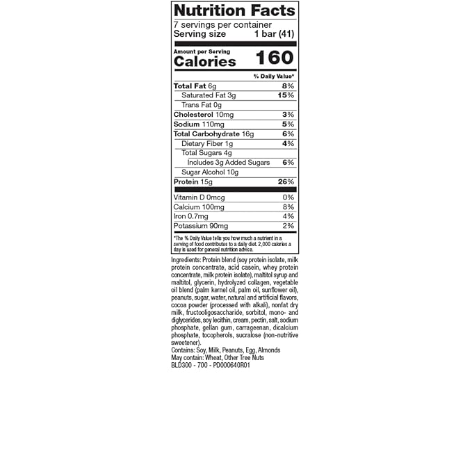 PROTIFIT - Low Calorie Caramel Nut Protein Bar 2 Pack High Protein 15g Protein Low Carb Low Sugar Ideal Protein Compatible 7 Servings Per Box (2 Pack)