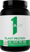Rule 1 Plant Protein - Vegan Gluten-Free Dairy Free &amp Soy Free Protein Powder with 20g Protein per Serving (20 Servings Pure Vanilla)