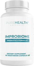 PUREHEALTH Research Improbiome - Prebiotic Fiber - Natural Support for Healthy Gut Prebiotics - Digestive Nutritional Supplements - with Jerusalem Artichoke Apple Pectin &amp More - 90 Capsules