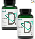 Puori Vitamin D3 Softgels 2500 IU (62.5 mcg) - Fast Absorbing Vitamin D3 Supplements for Immune System Support Bone Health &amp Density and Healthy Muscle Functions - Non-GMO &amp Gluten-Free - 24