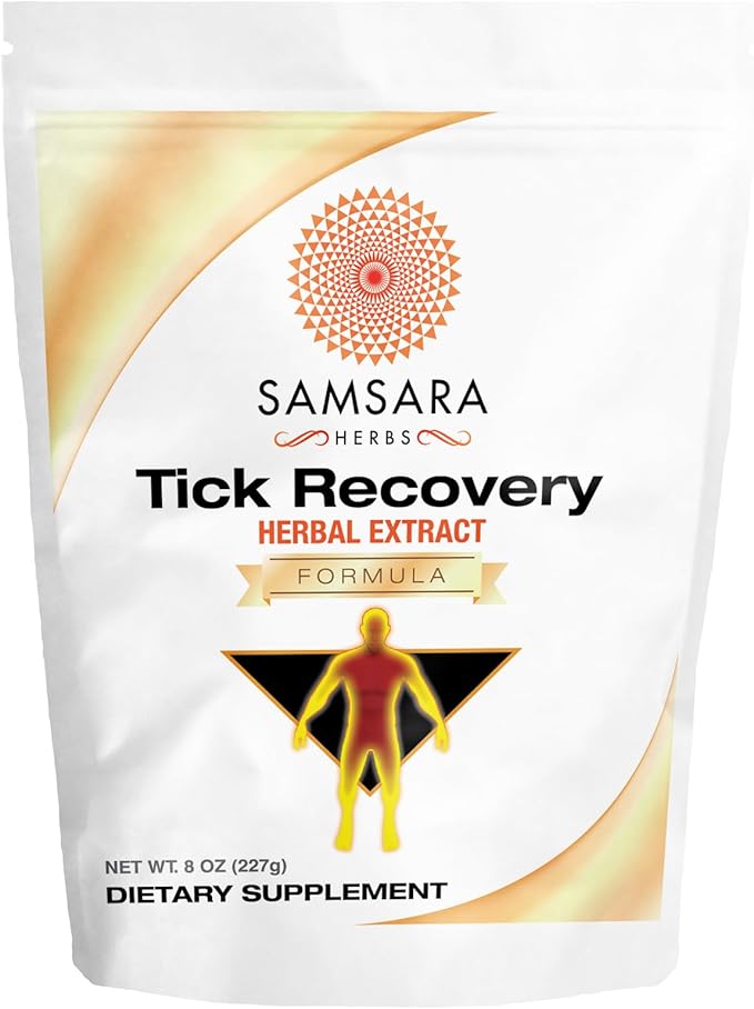Samsara Herbs Tick Recovery Herbal Powder Formula (8oz/227g) - Japanese Knotweed Cat's Claw SIDA Acuta Houttuynia Cordata Stevia