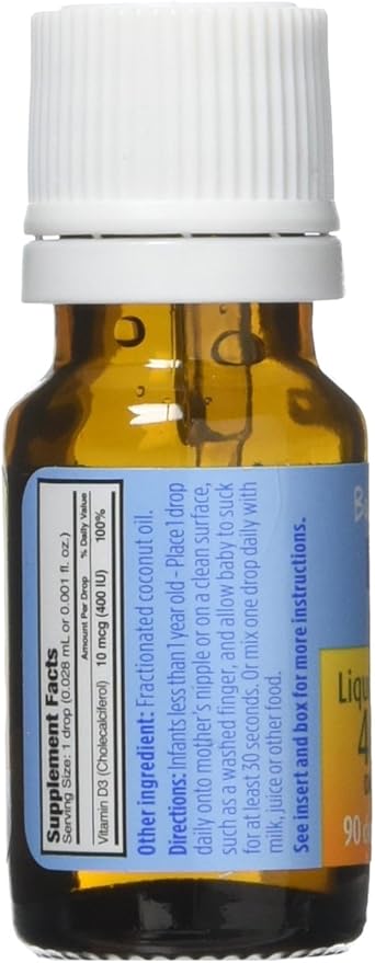 Ddrops Baby 400 Iu Vitamin D3 Drops 90 Count (Pack of 3)