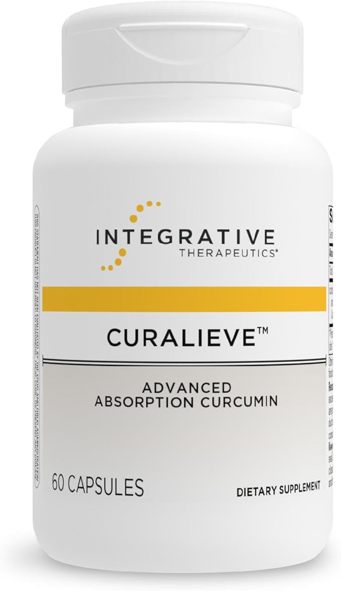 Integrative Therapeutics Curalieve - Curcumin Formula for Antioxidant Support* - High Absorption Curcumin - Vegan Gluten-Free &amp Dairy-Free - 60 Capsules (30 Servings)