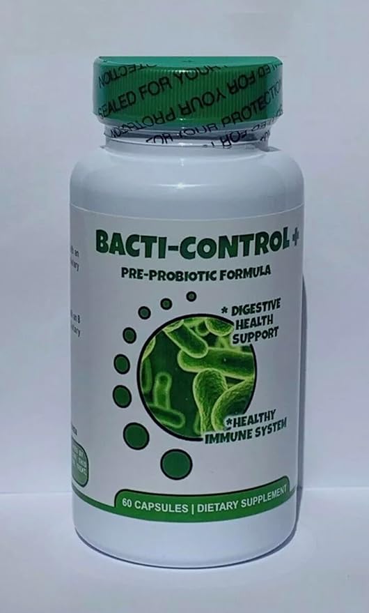 New. Bacti-Control - Maximum Strength Probiotic - Immume System Support 1 Bottle 60 Capsules Vital Support - Allnatural Bacterium
