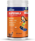 SuperMilk 8-12y (Girls) Kids Nutrition &amp Health Drink Protein Powder for Kids Growth &amp Sports High Protein (10 g) Calcium + D3 21 Nutrients Natural Double Chocolate Flavour 400 g | 14.1