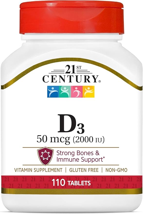 21st Century Vitamin D-2000 Tablets - 110 ct Pack of 3