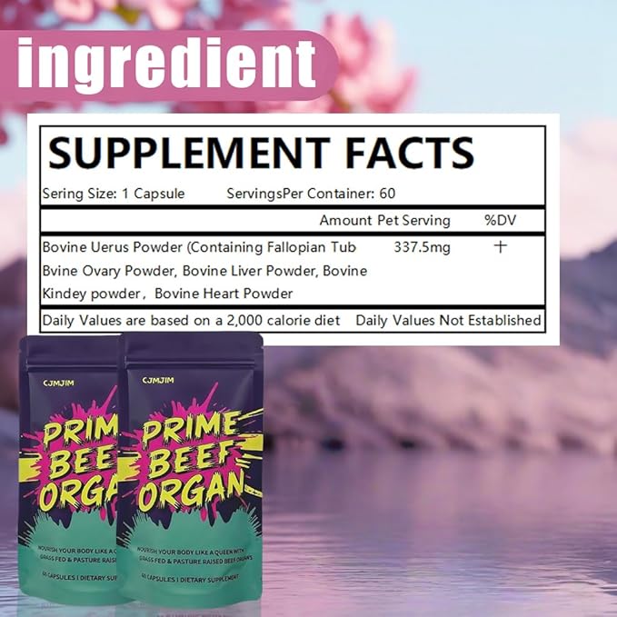 Beef Organ Supplements for Women - Ancestral Bovine Organs Including Liver Glowing Goddess Formula Female Enhancement Capsules Primal Woman Dietary Supplement (1)
