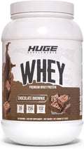 Huge Whey Protein Powder for Muscle Gain 25g Protein 12g EAAs Supports Muscle Growth Performance &amp Recovery (Chocolate Brownie 30 Servings)