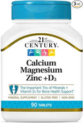 21st Century Cal Mag Zinc +D Vitamin - 90 Tablets Pack of 3