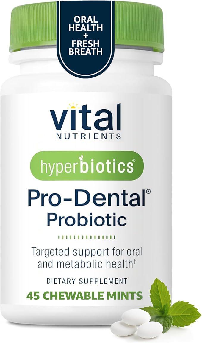 Hyperbiotics Vital Nutrients Gut &amp Oral Health Bundle – Pro-15 Digestive Prebiotics + Probiotics (60 Time Release Pearls) &amp Pro-Dental Oral Probiotics with BLIS K12 &amp M18 (45 Mint Tablets)