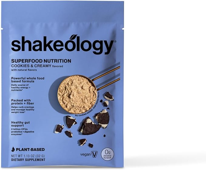 BODi Shakeology 0g Added Sugar Plant Based Protein Powder Blend Gluten-Free Shake with Vitamins and Minerals – Helps Support Healthy Weight Loss Lean Muscle Cookies and Creamy- 14 Servings