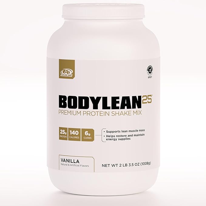 AdvoCare BodyLean25 - Protein Powder with Whey Protein Isolate - Supports Muscle Building &amp A Lean Body - Offers Energy Support* - Vanilla 4.5 oz