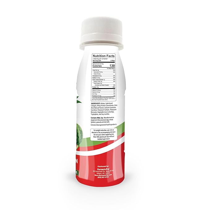 BariatricPal 30g Whey Protein &amp Collagen Sugar-Free Power Pro Shots - Watermelon (48 Bottles)
