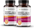 Digest + Postbiotics Supplement for Women and Men Multi Enzymes Organic Prebiotic &amp Probiotic for Digestive Health with Bromeline Papin and Lipase Non-GMO Gluten-Free 60 Vegetarian Caps (2)