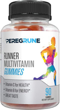 Runner Multivitamin Gummies - Daily Vitamin for Running with Vitamins A C D E and B Complex – 50% Less Sugar – Antioxidants Recovery Endurance and Energy Gummy – Running Supplement
