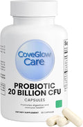 CoveGlow Probiotic 20 Billion-L. Acidophilus L. Rhamnosus &amp B. Lactis - Natural Digestive &amp Immune Support Formula in Vegetable Capsules