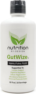 Humic Fulvic Blend – Liquid Supplement for Gut Health &amp Digestive Balance – Natural Plant-Based Shelf-Stable Vegan Non-GMO – 32 fl oz
