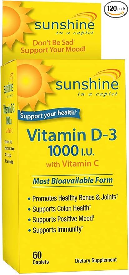 Nutritionworks Sunshine in a Caplet Vitamin D Caplets 60 Caplets (Pack of 2)