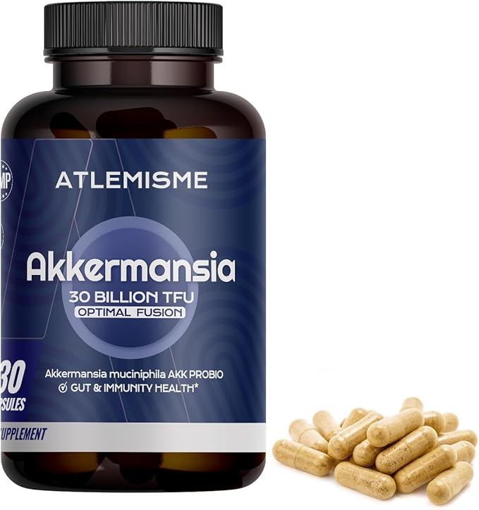 Akkermansia muciniphila 300 B TFU + Mulberry‑Leaf DNJ Extract + Chromium‑Enriched Yeast + Inulin Prebiotic – Vegan High‑Temp‑Stable Synbiotic for Health (30 Capsules)