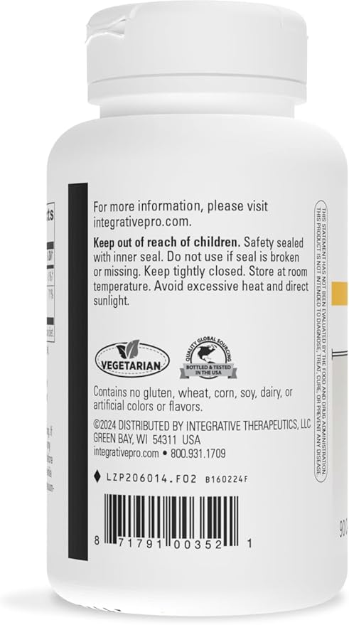 Integrative Therapeutics Tri-Magnesium - Supports Cellular Energy &amp Energy Metabolism* - Magnesium Supplement for Heart &amp Nerve Health Support* - Dairy-Free &amp Gluten-Free - 90 Capsules (90