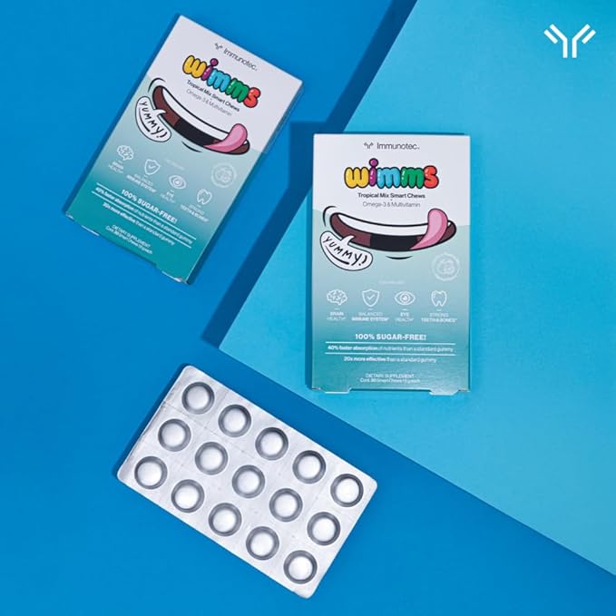 Immunotec Wimms Smart Chews: Brain-Boosting Omega-3 &amp Multivitamins for Kids