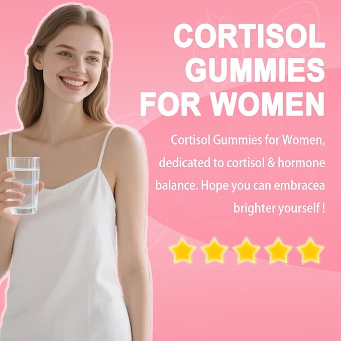 Veil Cortisol Gummies for Women - Cortisol Supplements Gummies - Strawberry Flavor - 60count(1pc)