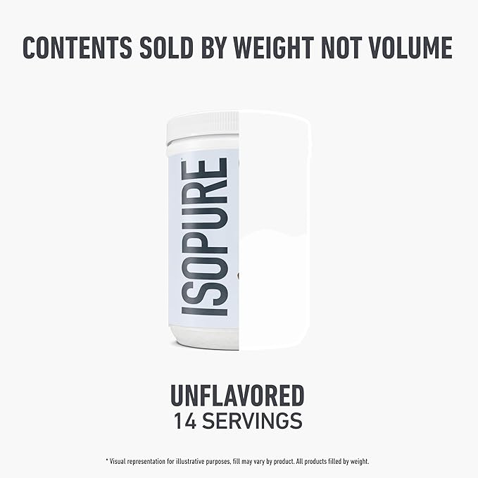Isopure Collagen Peptides Powder Promotes Hair Nail Skin and Joint Health with Vitamin C and Biotin Unflavored 20g Collagen Peptides Per Serving 11.36 Oz 14 Servings (Packaging May Vary)