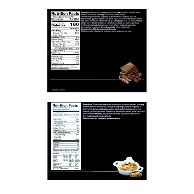 PROTIFIT - Low Calorie Choc-A-Lot Chip &amp Fluffy Nutter Protein Bar 2 Pack High Protein 15g Protein Low Carb Low Sugar Ideal Protein Compatible 7 Servings Per Box (2 Pack)