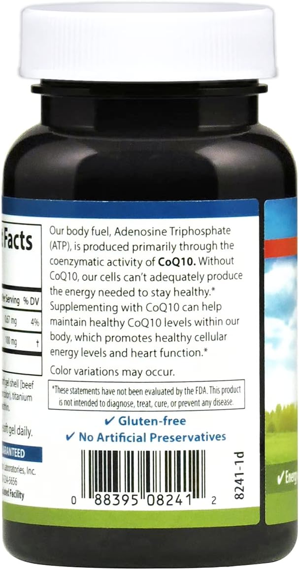 Carlson - Co-Q10 100 mg Energy Production &amp Heart Function 90 Softgels