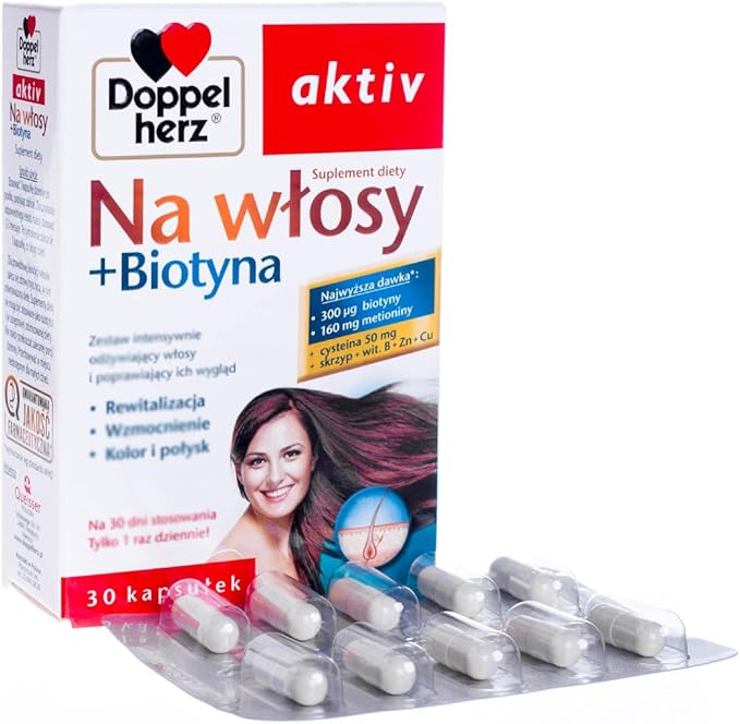 for Hair + Biotin 30 Capsules