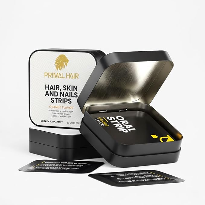 Biotin Oral Dissolving Strips 5000mcg – Fast Absorbing Sublingual Vitamin B7 – Vegan Gluten Free Sugar Free – Supports Hair Skin &amp Nails – Orange Flavor – 30 Strips