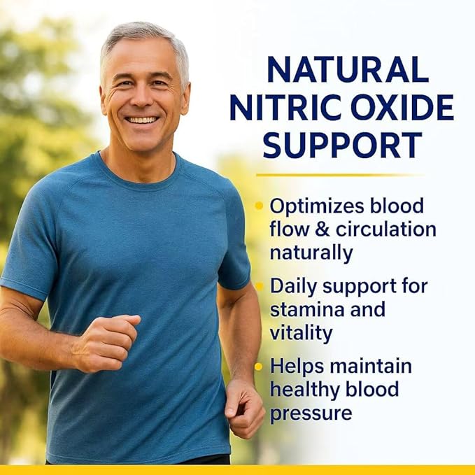 Men’s Healthy Blood Flow Capsules – 3X Power Formula for Energy Stamina &amp Heart Support – Natural Nitric Oxide Circulation Booster by FFTSH 60 Capsules