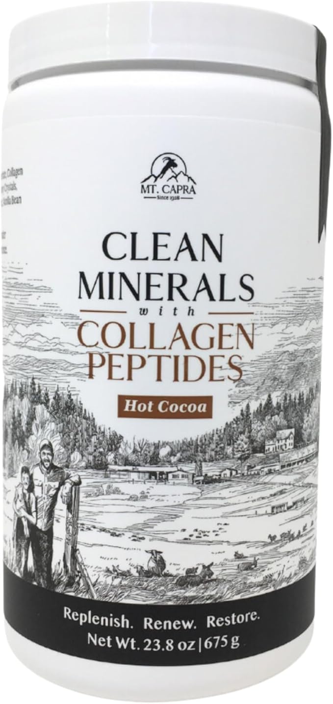 Mt. Capra Clean Whey Protein (Unsweetened) and Clean Minerals with Collagen Peptides (Hot Cocoa)