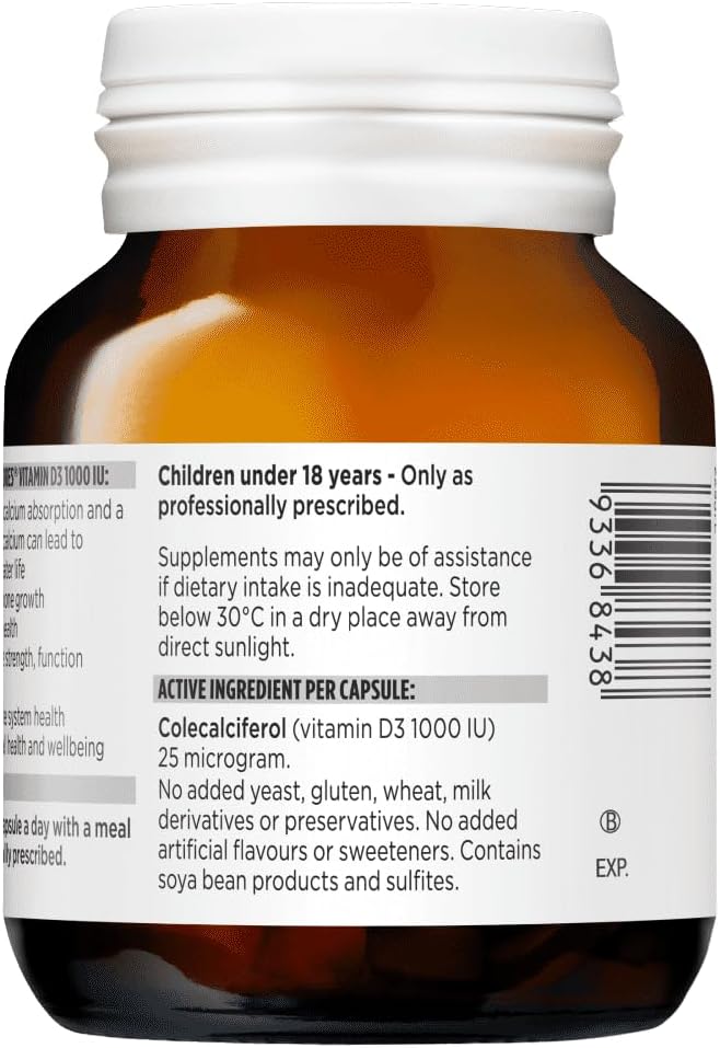 Blackmores Vitamin D3 1000IU 60 Capsules high Strength Vitamin d Made in Australia
