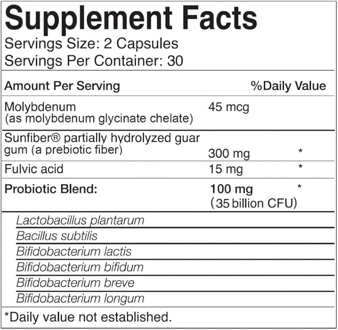 Native Formulas Biome V3 Probiotic Prebiotic &amp Fulvic Minerals Supplements - 35 Billion CFU - 6 Strains - 120 Vegan Capsules - Women &amp Men - FODMAP Friendly Supports Digestive Immune &amp