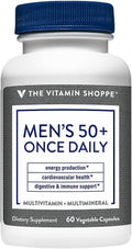 The Vitamin Shoppe MenaTMs 50+ Once Daily Multivitamin a Immune Energy Digestive and Cardiovascular Support (60 Capsules)