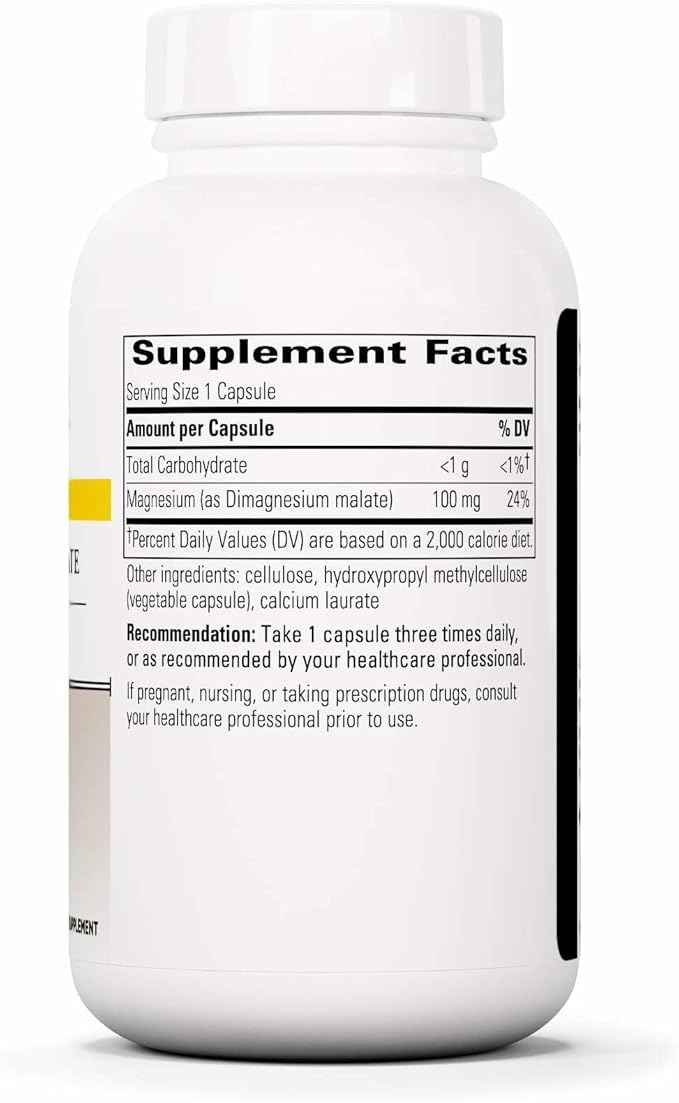 Integrative Therapeutics Magnesium Malate - Magnesium Supplement for Cellular Metabolism Support* - Supports Bone Health &amp Muscle Function* - Gluten-Free &amp Dairy-Free - 90 Capsules (90 Serving